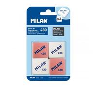 Lot De 4 Mini Gommes - Carrées - Caoutchouc Synthétique - Milan 430