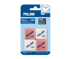Lot De 4 Mini Gommes - Carrées - Caoutchouc Synthétique - Milan 430