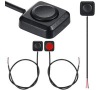 Lot de 4 mini interrupteurs à bouton-poussoir marche/arrêt en plastique noir 12 V/24 V pour en