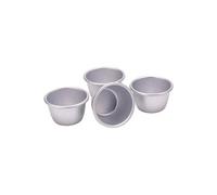 LOT DE 4 MINI MOULES A PUDDING ANODISES 7,5 CM