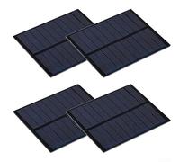 Lot de 4 mini panneaux solaires polycristallins 5 V 230 mA pour travaux manuels, expériences scientifiques, maison, jardin, applications à faible consommation