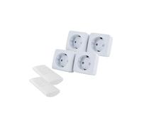 - Lot de 4 mini prises Schuko On/Off + 2 télécommandes