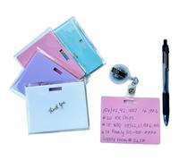 Lot de 4 mini tableaux blancs effaçables pour badges d'identité, bloc-notes réutilisables en silicone, porte-bloc avec clip, écriture lisse sans résidus pour infirmières, médecins, enseignants