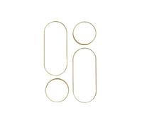 - Lot de 4 miroirs ronds et ovales - Doré - VERSA