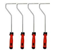Lot de 4 montures de rouleau Quercos Soft Ø6 mm | Longueur 40 cm | Arceau galvanisé | Poignée bi-matière ergonomique | Compatibles mini-rouleaux 10-12 cm | Pack économique bricolage & peintres
