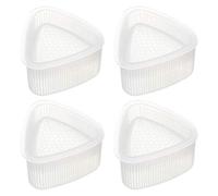 Lot de 4 moules à sushis onigiri triangulaires japonais 6,5 x 4 cm