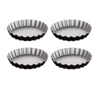 Lot de 4 Moules à Tartelettes Signature 12cm Noir