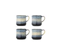 Lot de 4 mugs en grès multicolore Deana