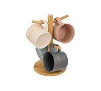 - Lot de 4 Mugs sur Rack "Belle Journée" 20cl Multicolore