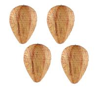 Lot de 4 nids de guêpes artificiels résistants aux intempéries, anti-guêpes, nid de corne, pour extérieur, contre les guêpes, à suspendre au toit, pour balcon, extérieur