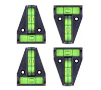Lot de 4 niveaux à bulle en forme de T avec aimant puissant 2D - Niveau horizontal et vertical - Pour montage de carrelage