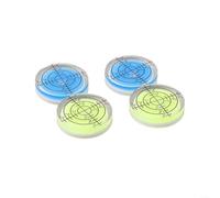 Lot de 4 niveaux à bulle ronds en acrylique 32 mm | Minimise l'erreur de parallaxe, marqueur de ligne noire, rayon usiné de précision, corps en acrylique transparent