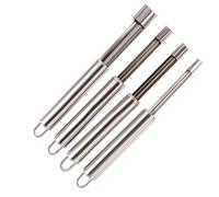 Lot de 4 noyaux de fruits torsadés en acier inoxydable pour la cuisson, la cuisson et la préparation des fruits