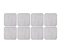 Lot de 4 ou 8 chiffons de nettoyage réutilisables en microfibre pour cuisine et maison - Absorbants et non pelucheux - Gris - 30 x 30 cm - Rond (8))