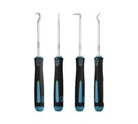Lot de 4 outils de crochetage et de crochet pour mécanicien avec tiges en acier trempé et poignées en plastique - Convient pour joint torique - Joint d'huile, joint d'étanchéité et retrait de fil (A)