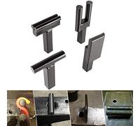 Lot de 4 Outils de Forgeron avec Enclume de 2,5 cm, Comprend Un Piquet de Pliage, Un Outil de Coupe à Chaud, Une Fourche à défilement de Flexion et de Rotation