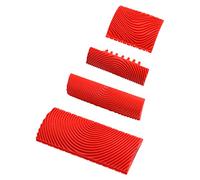 Lot de 4 outils de grain de bois, outil de peinture à motif de bois, brosse rouleau en caoutchouc pour décoration murale, bricolage (7,4/8,7/13/15 cm)
