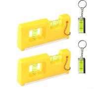 Lot de 4 outils de niveau de poche pour mini niveau à bulle magnétique pour projets de bricolage - Bulles de haute précision en métal pour fixation en surface - 2 x 4,5 cm Design compact (4 pièces