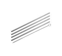 Fackelmann Pailles Eco, Set de 4, avec Brosse, Acier Inoxydable, 24 cm, 54855, Argenté