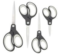Lot De 4 Paires De Ciseaux - Différentes Tailles - Lames Acier - Poignées Souples - Rapesco