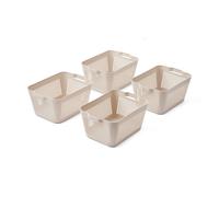Lot de 4 paniers de rangement Makeeva Sandy