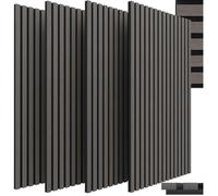 Lot de 4 Panneau Acoustique en Placage de Bois, 120 x 60 x 2,1 cm, Panneau Tasseau Mural, Mousse Décoratif en 3D