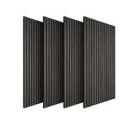 Isolation acoustique - TECTAKE - Lot de 4 panneaux acoustiques SONIC WALL aspect bois 60 x 120 x 2,1 cm - Chêne noir