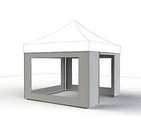 Lot de 4 Panneaux latéraux Blancs pour pavillon Pro 3 x 3 m Housse en Polyester 300 g/m² Blanc
