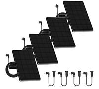 Lot de 4 panneaux solaires de 6 W pour caméra Blink, panneau solaire 2500 mAh compatible avec Blink Outdoor 2K+, 4(4e génération)/(3e génération)/XT3, XT2/XT, IP66 résistant aux intempéries, panneau