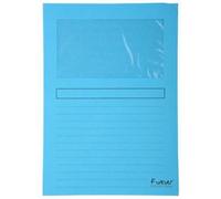 Lot de 4 Paquet de 100 chemises à fenêtre FOREVER, coloris bleu clair