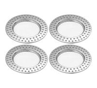 Lot de 4 passoires d'évier de cuisine, en acier inoxydable, anti-encrassement, panier récupérateur de nourriture pour évier de salle de bain, douche, filtre à cheveux (diamètre extérieur 78 mm,