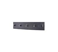 Lot de 4 patere murale coloris optique granit-chrome - Dim : L 57 x H 5 x P 8 cm - -