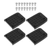Lot de 4 patins antidérapants pour échafaudage - Avec 16 vis - Pour échafaudages, plaques de plâtre, décoration intérieure, construction, bâtiment, carrelage et