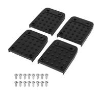 Lot de 4 patins antidérapants pour échafaudage de cloison sèche - Avec 16 vis - Pour cloison sèche, échafaudage, plaque de plâtre, décoration intérieure, construction, carrelage, etc