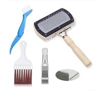 Lot de 4 peignes à ailettes à condensateur en acier inoxydable pour climatiseur, entretien du radiateur et unité de climatisation (A)