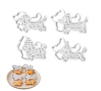 Lot de 4 petits emporte-pièces de qualité alimentaire | Emporte-pièces de Noël pour pâte à sandwich, pâtisserie, maison, cuisine, boulangerie, appartement, fête, anniversaire, Noël