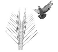 Lot de 4 - Pics Anti Pigeons - Répulsifs Oiseaux - 2 Mètres Linéaire - 40 Pointes en Acier Inoxydable - Possibilité de Fixer