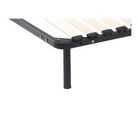 Lot de 4 pieds cylindriques pour cadre à lattes - Noirs - BOLGARE