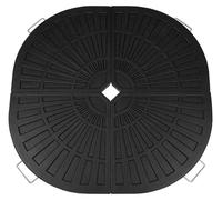 Lot de 4 pieds de parasol pour parasols à pied déporté et parasols en forme de banane, pour l'extérieur (jardin, terrasse), 48 cm x 48 cm x 4 cm, noir, robustes, semi-circulaires, avec plaques de lest