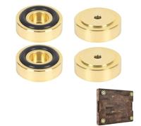 Lot de 4 pieds de planche à découper en aluminium avec patins en caoutchouc antidérapants pour montage sur bloc de boucher et planches