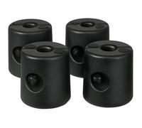 Lot de 4 Pieds de tonnelle pop-up - Outsunny - remplis d'eau ou de sable - avec vis de sécurité - en HDPE - noir