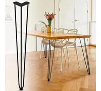 Lot De 4 Pieds Épingle 71 Cm Pour Table Design Industriel Noir