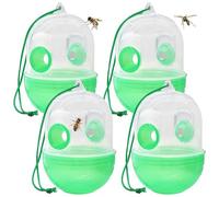 Lot De 4 Piège À Guêpes Abeilles Réutilisable À Mouche Insectes Piège À Frelons À Suspendre À Fruits En Direct Pot Miel Attrayant Pour Jardin Extérieur Intérieur (4 PCS)