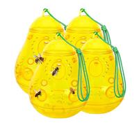 Lot de 4 pièges à guêpes à poser et à suspendre, piège à guêpes, piège à insectes contre les guêpes, les abeilles, les frelons, piège à mouches extérieur pour appât naturel