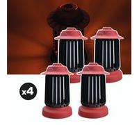 Lot de 4 pièges à moustique d'extérieur auto-nettoyant EZIlight® Mosquito Garden MG 10 Red
