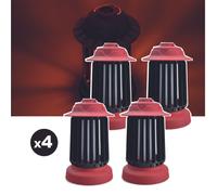 Lot de 4 pièges à moustique d'extérieur auto-nettoyant EZIlight® Mosquito Garden MG 10 Red