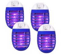 Lot de 4 pièges à moustiques électriques, anti-moustiques, pièges à mouches, pièges à mouches et pièges à moustiques électriques pour mouches, moustiques, mites