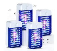 Lot de 4 pièges à moustiques électriques pour chambre à coucher, bureau, cuisine - Piège à moustiques UV - Pour chambre à coucher, bureau, cuisine - Pour mouches, moustiques, mites