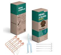 Lot de 4 Pièges à Taupes + Pince d’Installation-Solution Anti-Taupe Performante-Système Putange Robuste-Élimination Naturelle et Rapide des Taupes-Protection Efficace Contre Les Nuisibles-sans Pétard