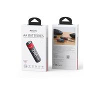 Lot de 4 Piles AA Lithium-Ion Rechargeables USB-C 1430mAh 1.5V 2146mWh Noir/Rouge